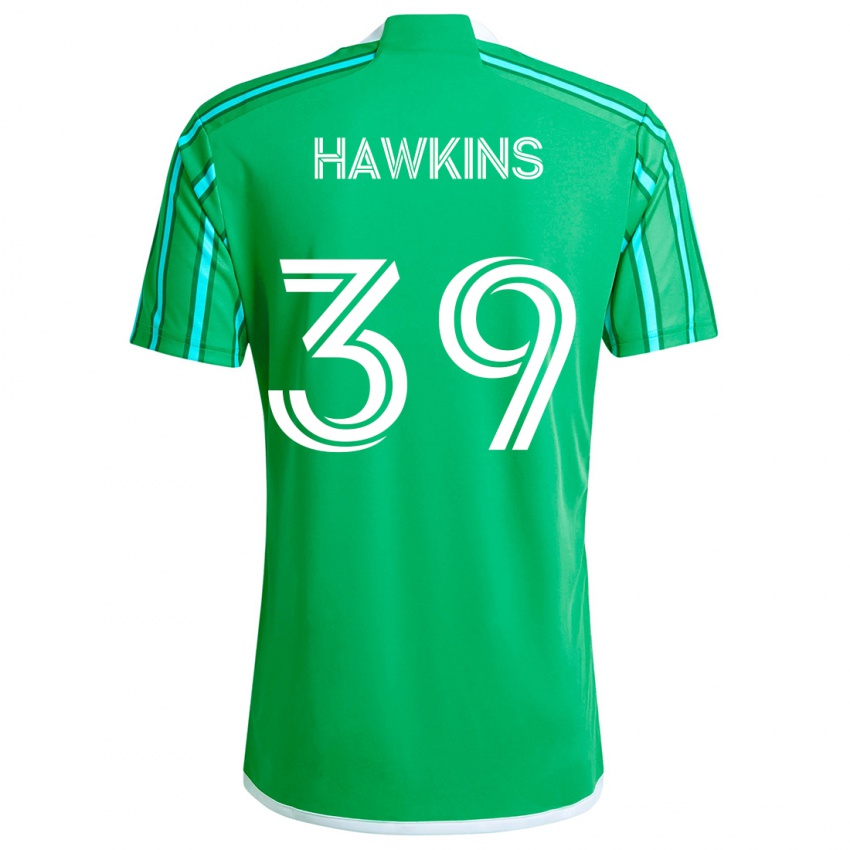 Kinder Stuart Hawkins #39 Grün Weiß Heimtrikot Trikot 2024/25 T-Shirt Schweiz