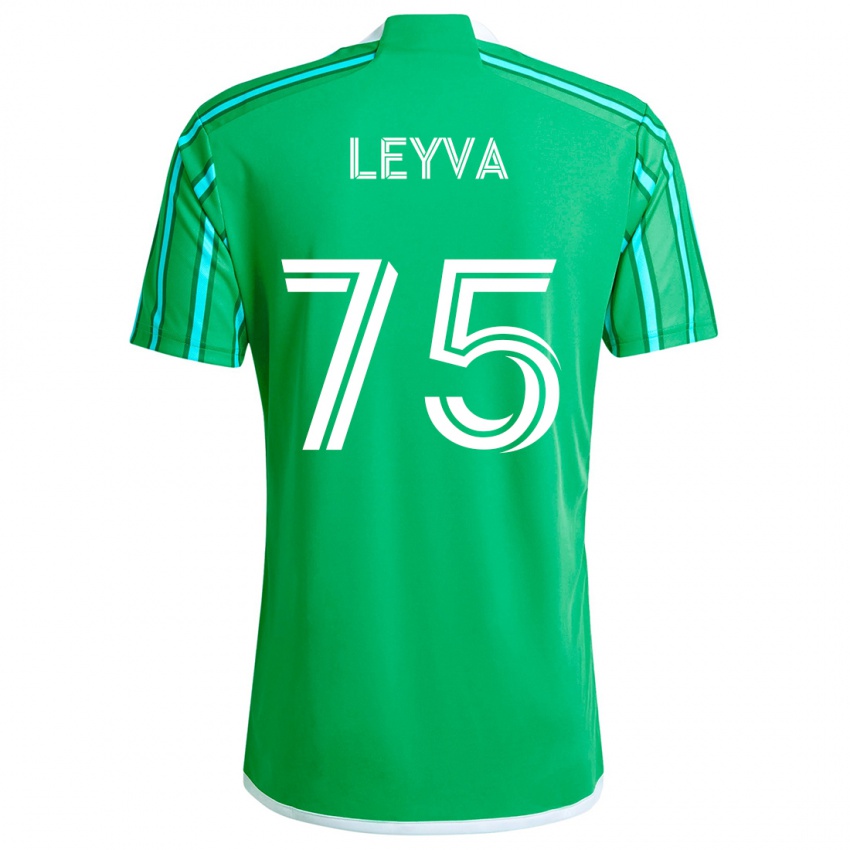 Kinder Danny Leyva #75 Grün Weiß Heimtrikot Trikot 2024/25 T-Shirt Schweiz