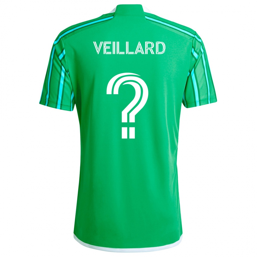 Kinder Etienne Veillard #0 Grün Weiß Heimtrikot Trikot 2024/25 T-Shirt Schweiz