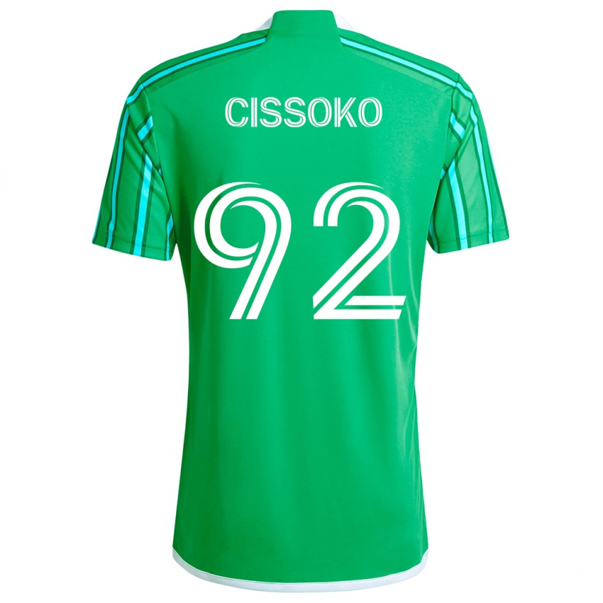 Kinder Abdoulaye Cissoko #92 Grün Weiß Heimtrikot Trikot 2024/25 T-Shirt Schweiz