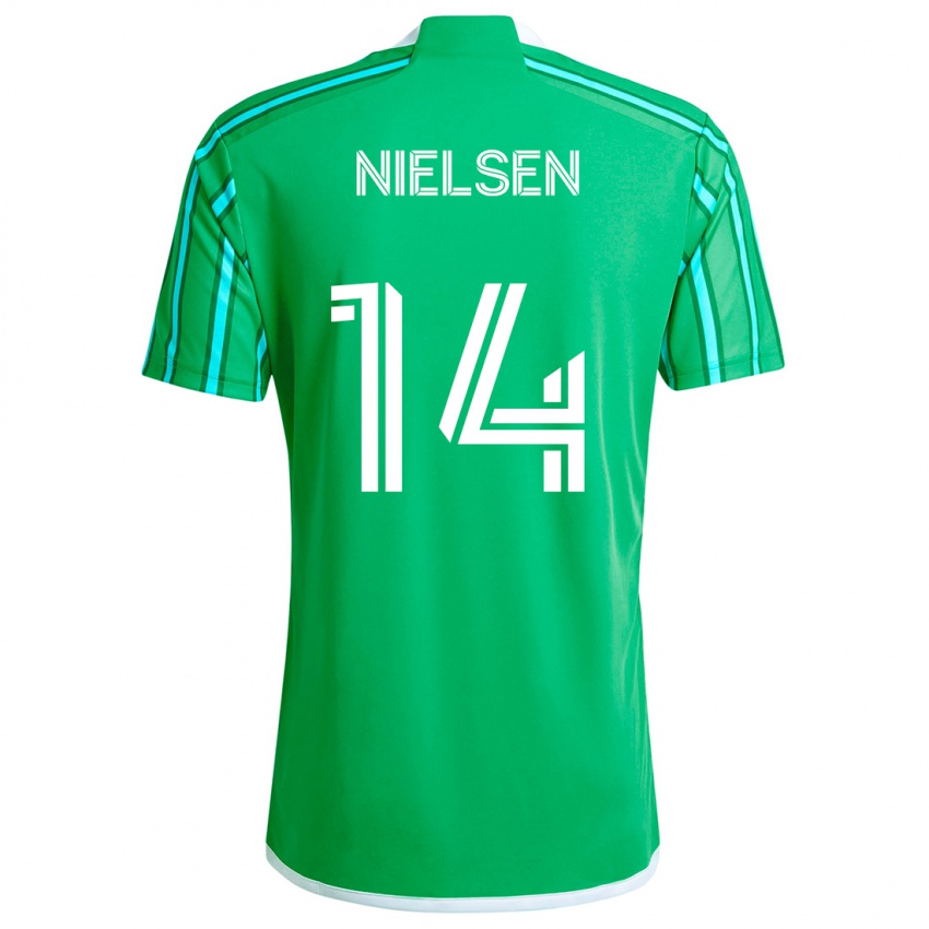 Kinder Taylor Nielsen #14 Grün Weiß Heimtrikot Trikot 2024/25 T-Shirt Schweiz