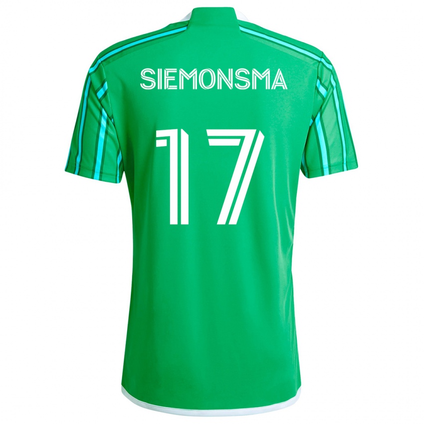 Kinder Sianna Siemonsma #17 Grün Weiß Heimtrikot Trikot 2024/25 T-Shirt Schweiz