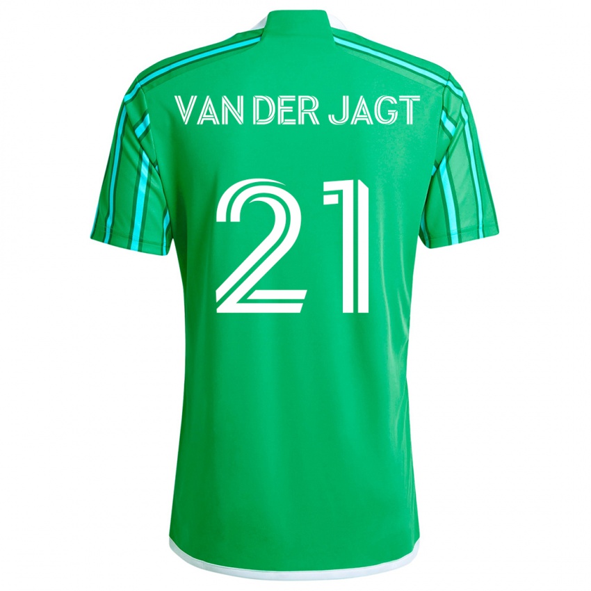 Kinder Olivia Van Der Jagt #21 Grün Weiß Heimtrikot Trikot 2024/25 T-Shirt Schweiz