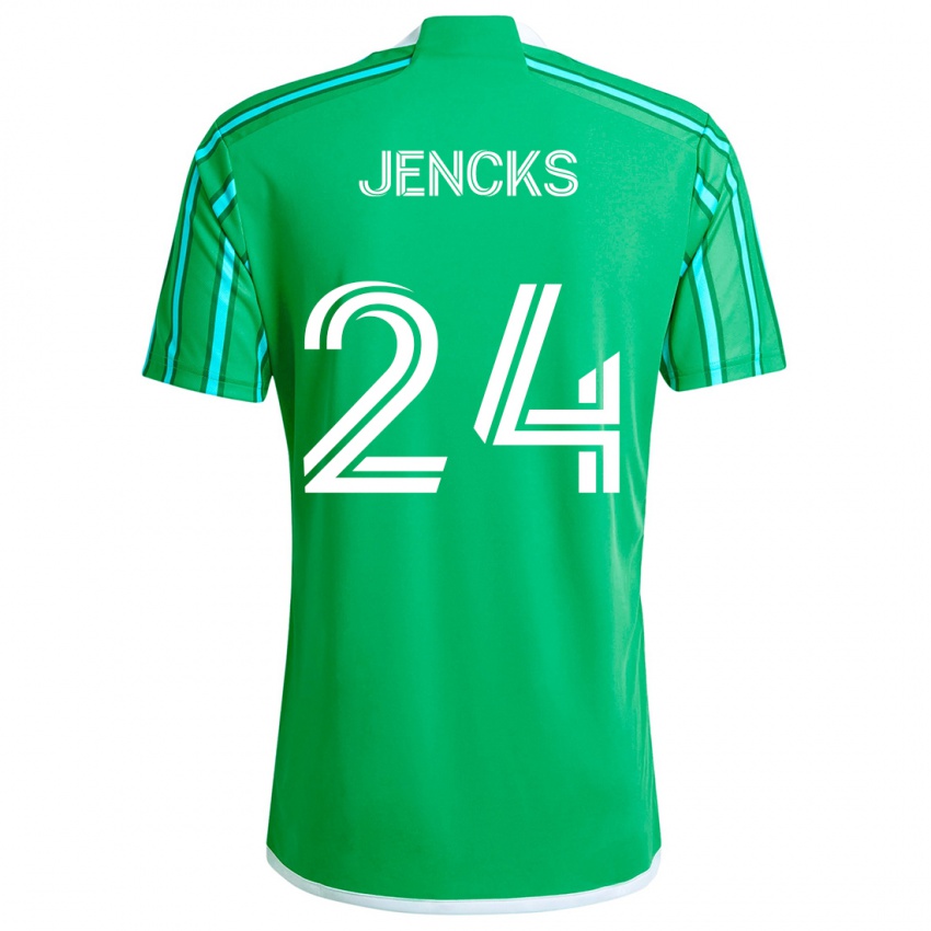 Kinder India Jencks #24 Grün Weiß Heimtrikot Trikot 2024/25 T-Shirt Schweiz