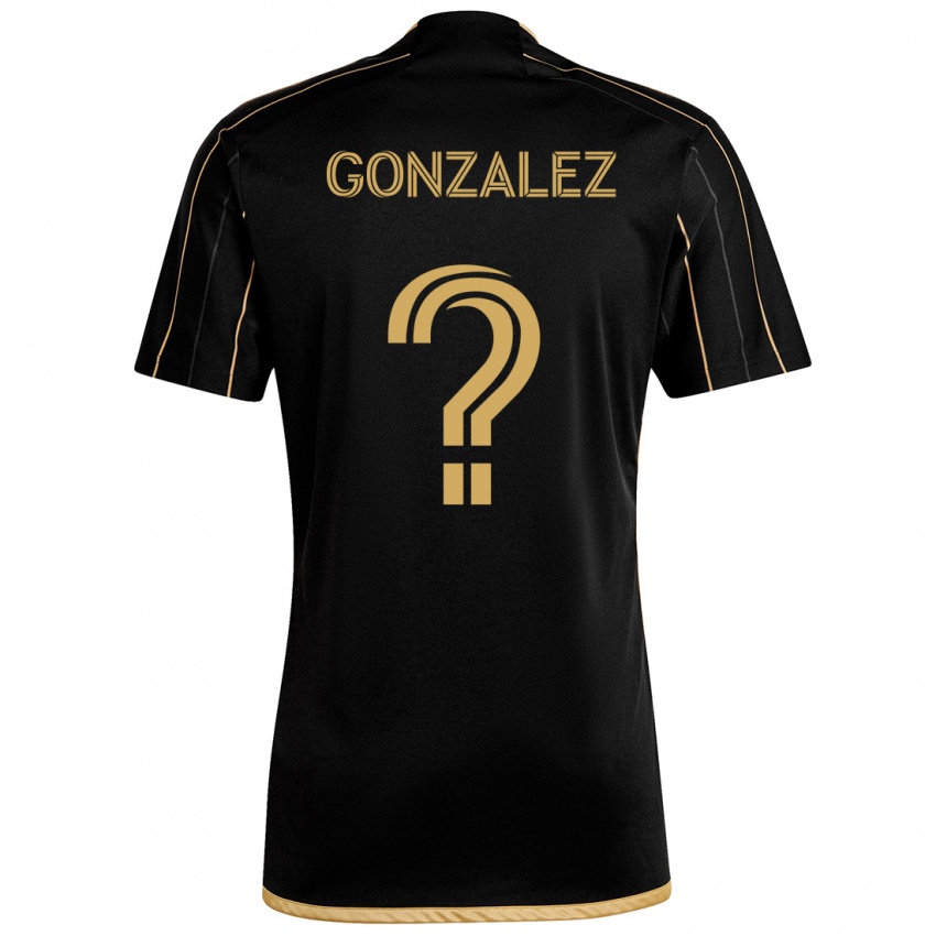 Kinder Mario González #0 Schwarzes Gold Heimtrikot Trikot 2024/25 T-Shirt Schweiz