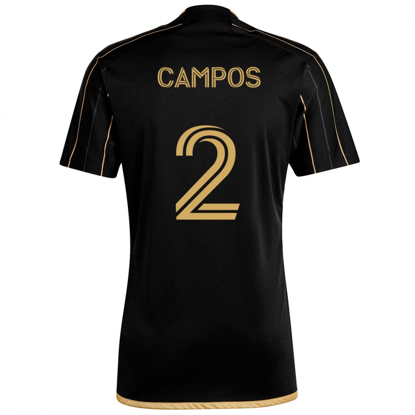 Kinder Omar Campos #2 Schwarzes Gold Heimtrikot Trikot 2024/25 T-Shirt Schweiz