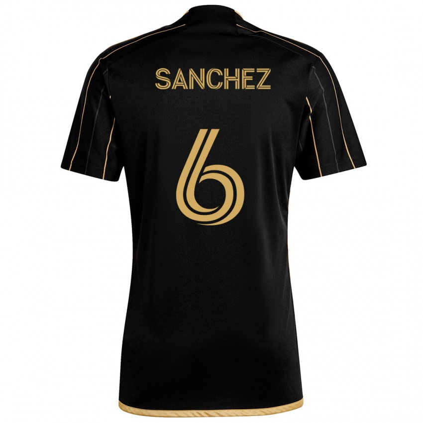 Kinder Ilie Sánchez #6 Schwarzes Gold Heimtrikot Trikot 2024/25 T-Shirt Schweiz