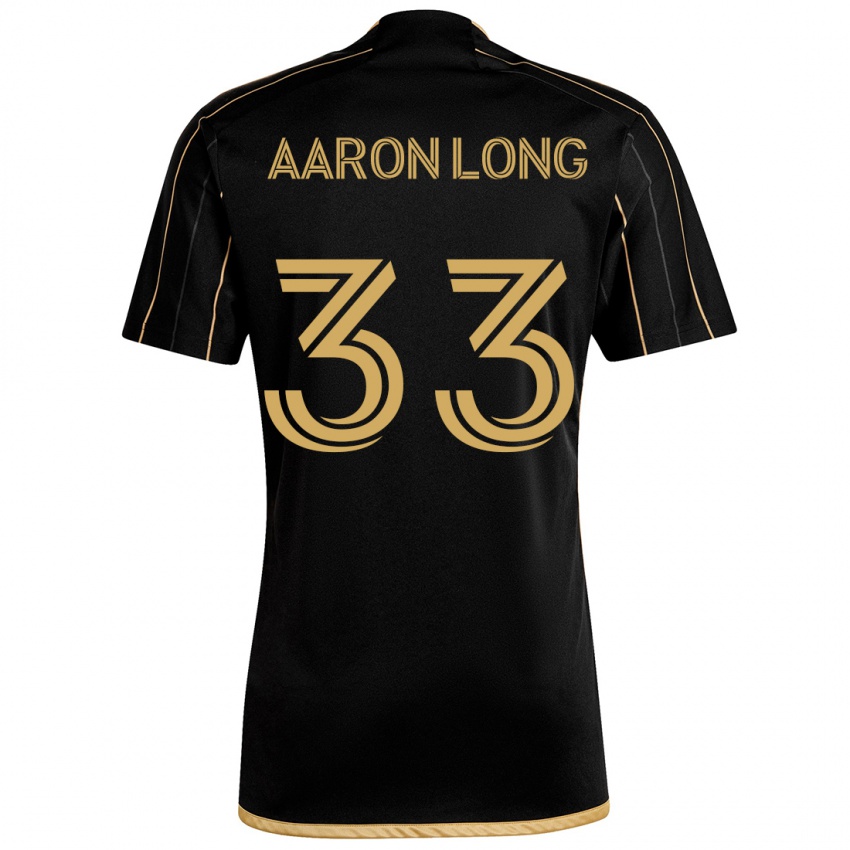 Kinder Aaron Long #33 Schwarzes Gold Heimtrikot Trikot 2024/25 T-Shirt Schweiz