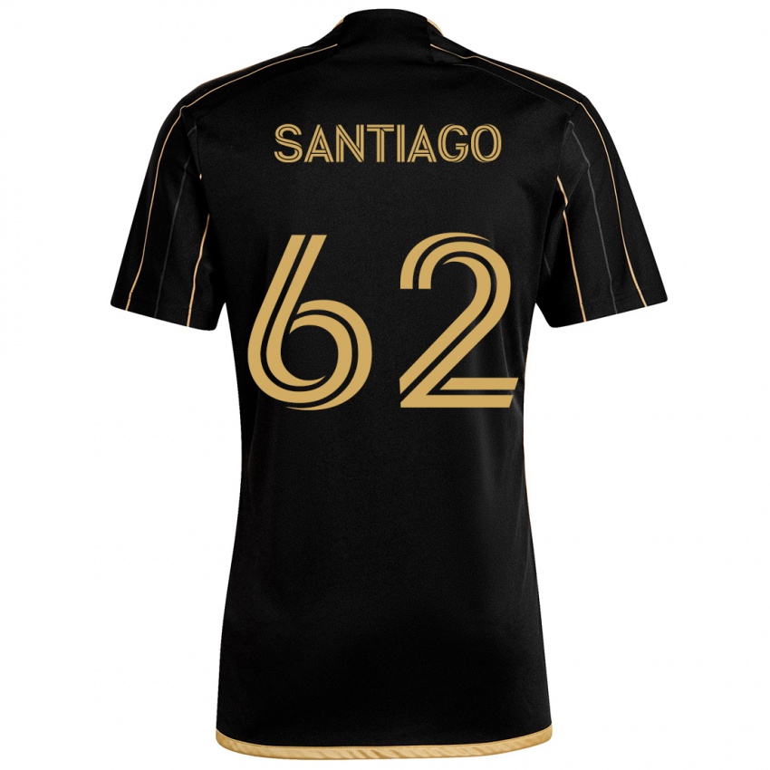 Kinder Joshua Santiago #62 Schwarzes Gold Heimtrikot Trikot 2024/25 T-Shirt Schweiz