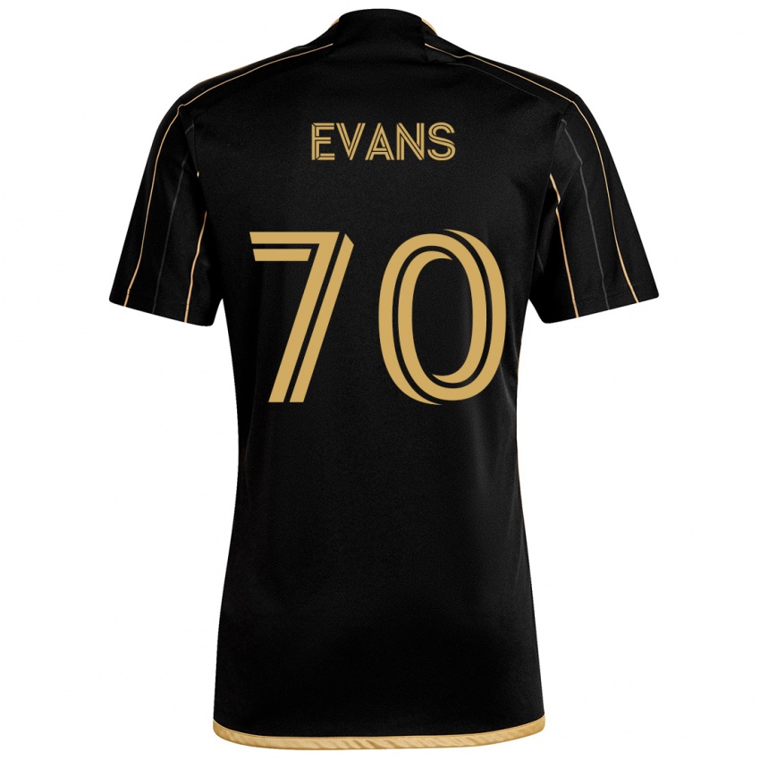 Kinder Matthew Evans #70 Schwarzes Gold Heimtrikot Trikot 2024/25 T-Shirt Schweiz