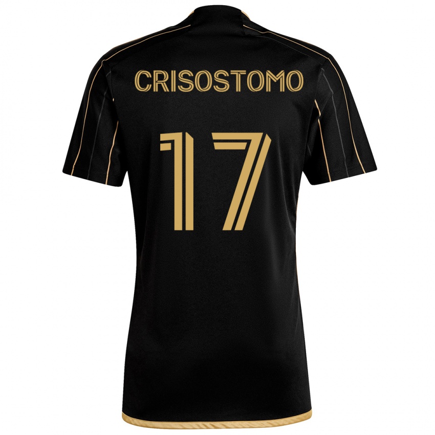 Kinder Danny Crisostomo #17 Schwarzes Gold Heimtrikot Trikot 2024/25 T-Shirt Schweiz