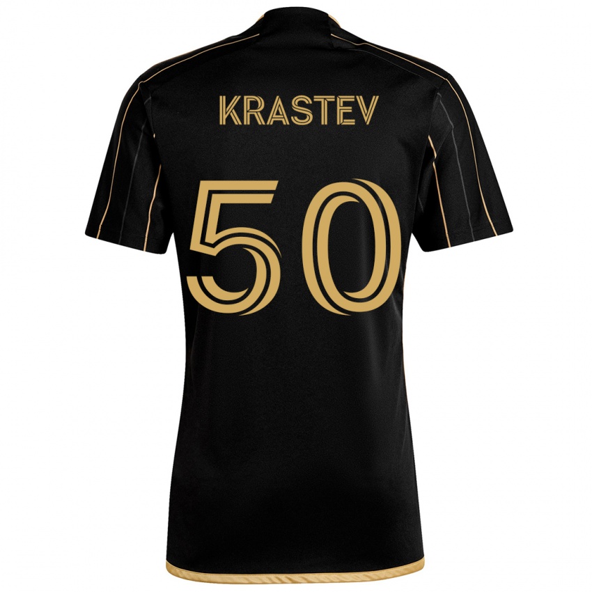 Kinder Filip Krastev #50 Schwarzes Gold Heimtrikot Trikot 2024/25 T-Shirt Schweiz