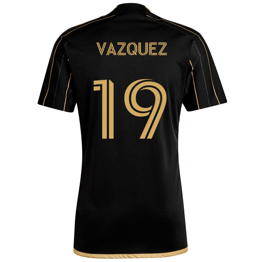 Kinder Favian Vazquez #19 Schwarzes Gold Heimtrikot Trikot 2024/25 T-Shirt Schweiz