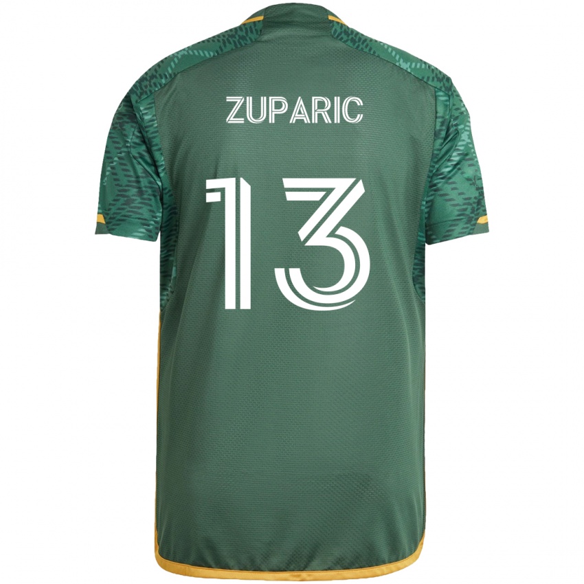 Kinder Dario Zuparic #13 Grün Orange Heimtrikot Trikot 2024/25 T-Shirt Schweiz