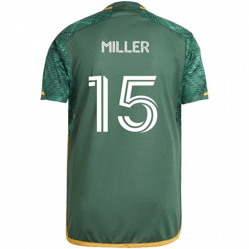 Kinder Eric Miller #15 Grün Orange Heimtrikot Trikot 2024/25 T-Shirt Schweiz