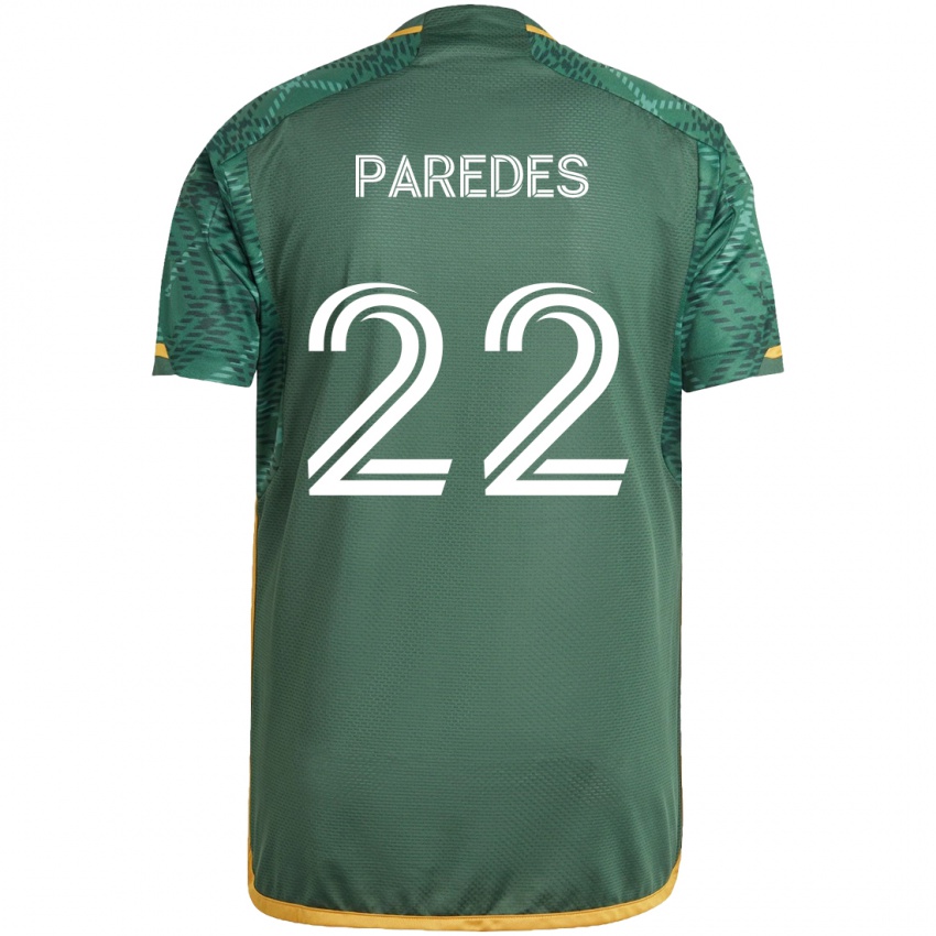 Kinder Cristhian Paredes #22 Grün Orange Heimtrikot Trikot 2024/25 T-Shirt Schweiz