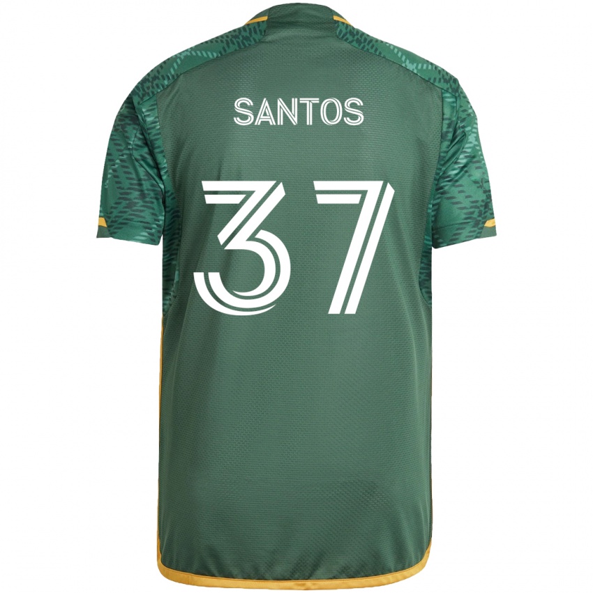 Kinder Noah Santos #37 Grün Orange Heimtrikot Trikot 2024/25 T-Shirt Schweiz