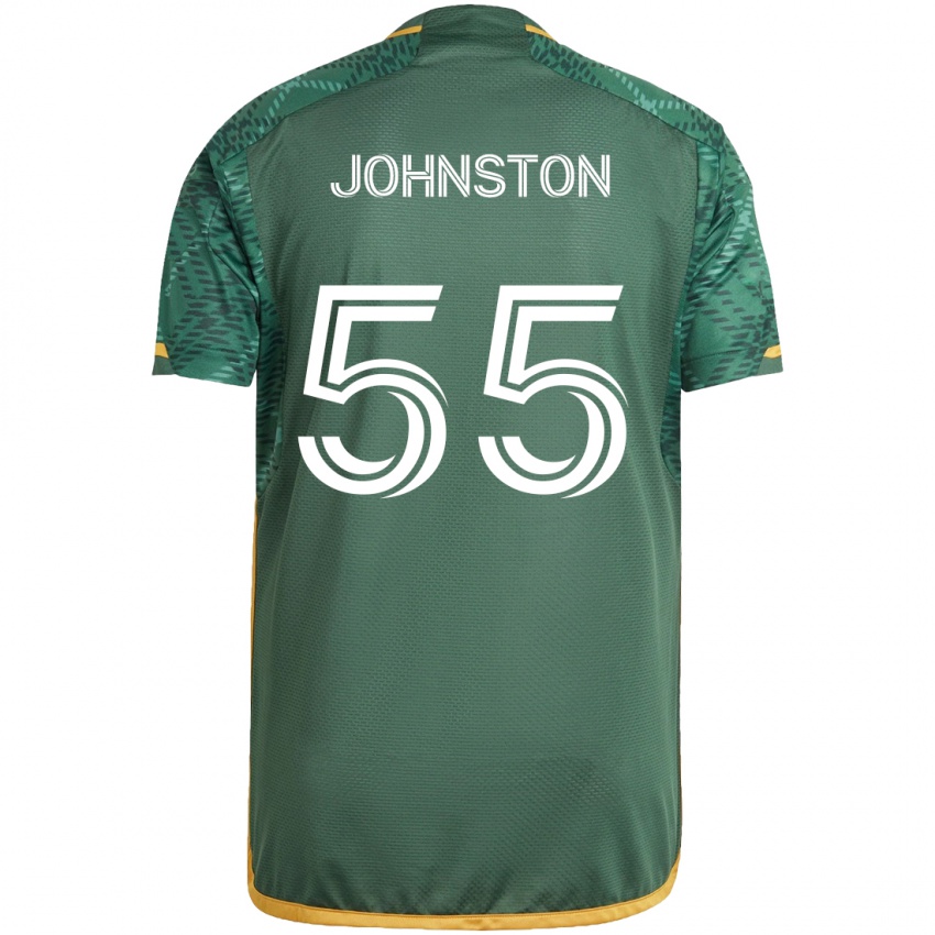 Kinder Malcolm Johnston #55 Grün Orange Heimtrikot Trikot 2024/25 T-Shirt Schweiz