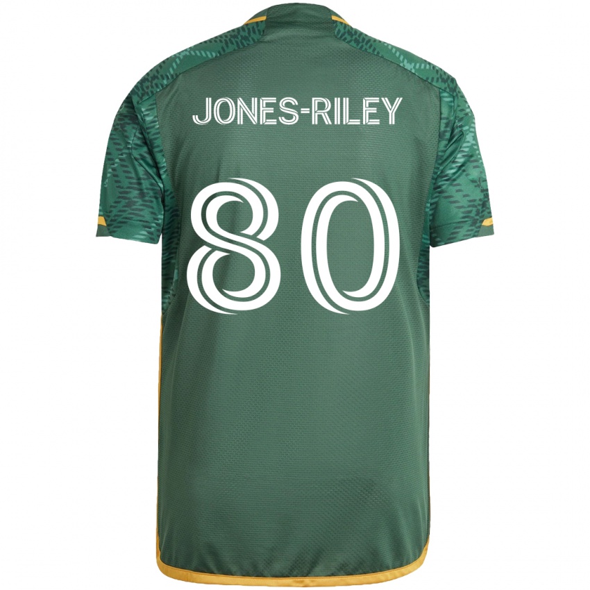 Kinder Jaden Jones-Riley #80 Grün Orange Heimtrikot Trikot 2024/25 T-Shirt Schweiz