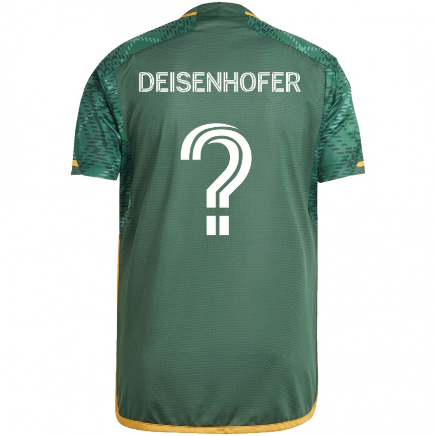 Kinder Maximilian Deisenhofer #0 Grün Orange Heimtrikot Trikot 2024/25 T-Shirt Schweiz