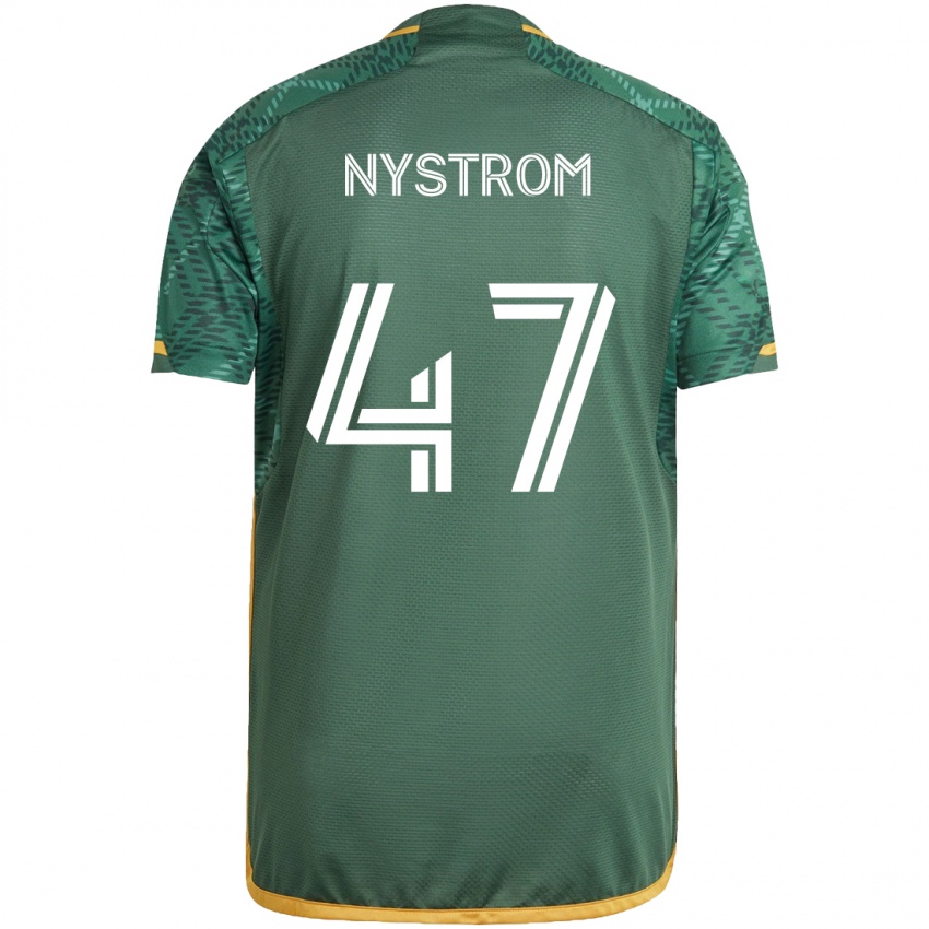 Kinder Maximo Nystrom #47 Grün Orange Heimtrikot Trikot 2024/25 T-Shirt Schweiz