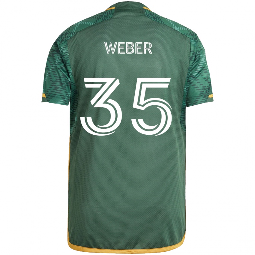 Kinder Tristan Weber #35 Grün Orange Heimtrikot Trikot 2024/25 T-Shirt Schweiz