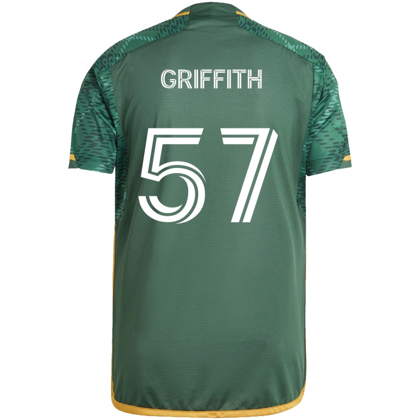 Kinder Víctor Griffith #57 Grün Orange Heimtrikot Trikot 2024/25 T-Shirt Schweiz