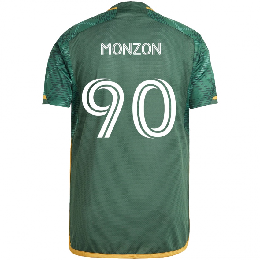 Kinder Florián Monzón #90 Grün Orange Heimtrikot Trikot 2024/25 T-Shirt Schweiz