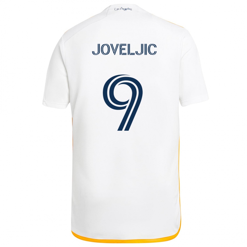 Kinder Dejan Joveljic #9 Weiß Gelb Heimtrikot Trikot 2024/25 T-Shirt Schweiz