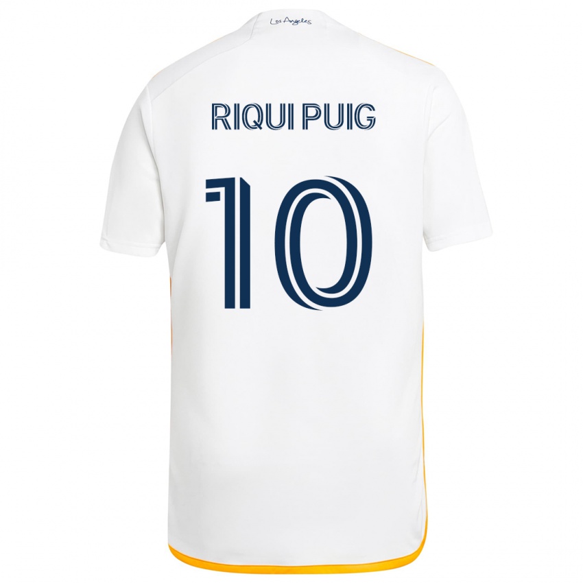 Kinder Riqui Puig #10 Weiß Gelb Heimtrikot Trikot 2024/25 T-Shirt Schweiz