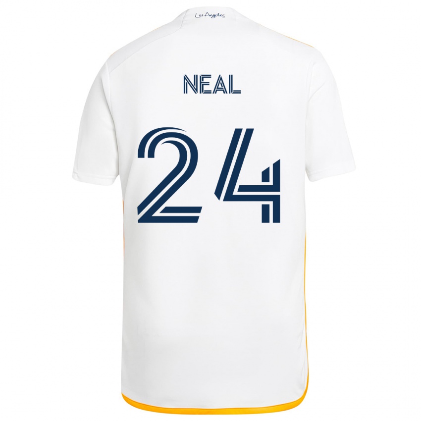 Kinder Jalen Neal #24 Weiß Gelb Heimtrikot Trikot 2024/25 T-Shirt Schweiz