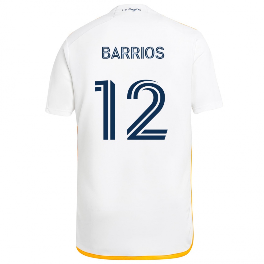 Kinder Michael Barrios #12 Weiß Gelb Heimtrikot Trikot 2024/25 T-Shirt Schweiz