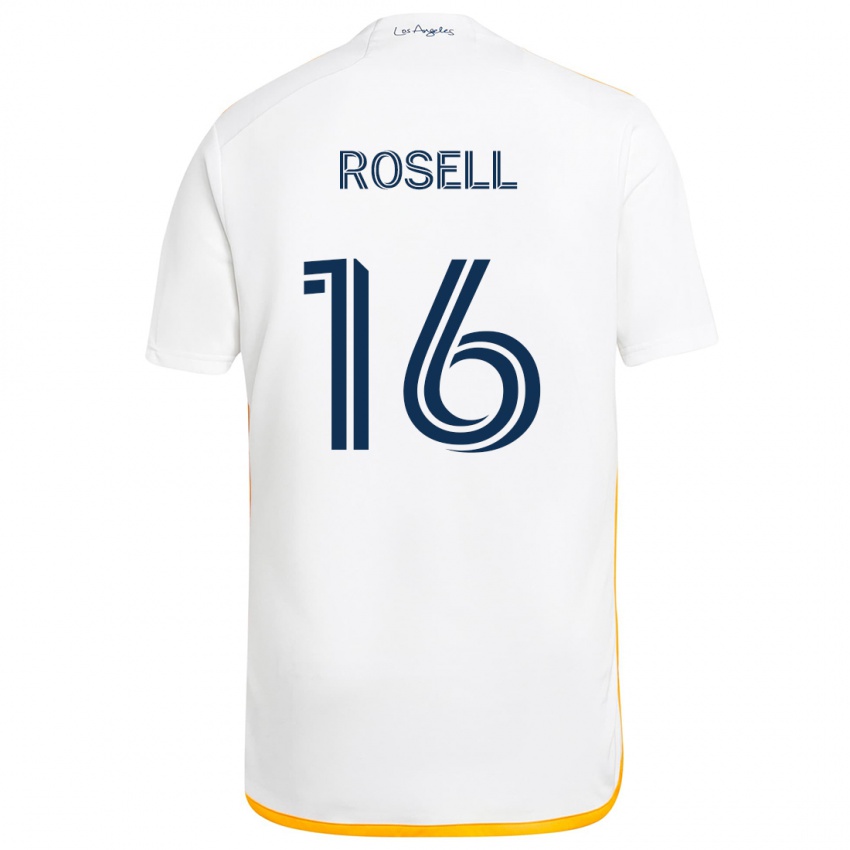 Kinder Uri Rosell #16 Weiß Gelb Heimtrikot Trikot 2024/25 T-Shirt Schweiz