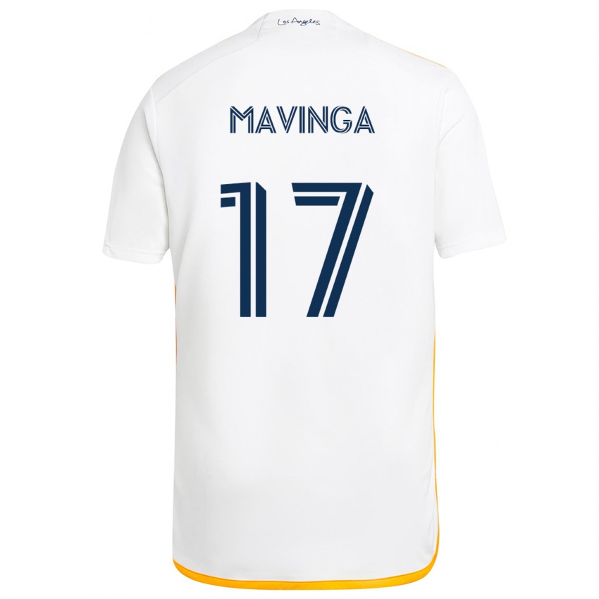 Kinder Chris Mavinga #17 Weiß Gelb Heimtrikot Trikot 2024/25 T-Shirt Schweiz