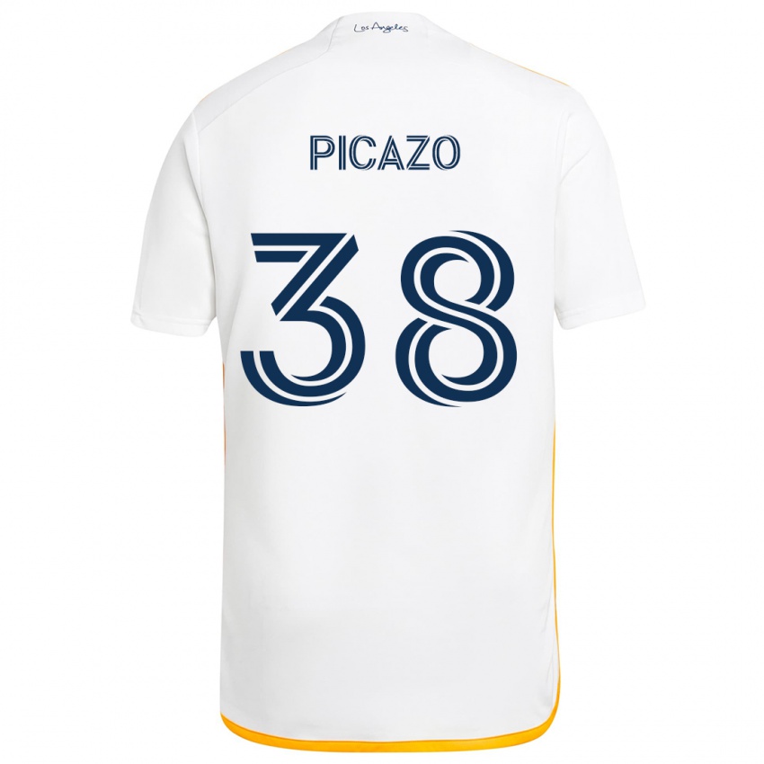 Kinder Axel Picazo #38 Weiß Gelb Heimtrikot Trikot 2024/25 T-Shirt Schweiz