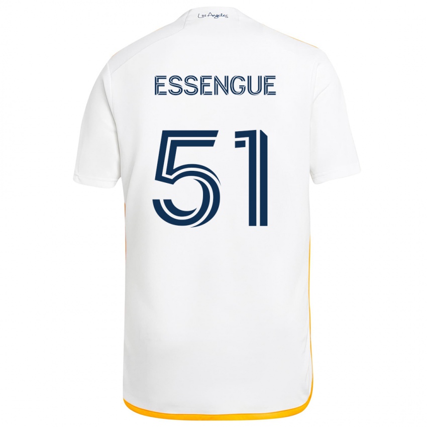 Kinder Ascel Essengue #51 Weiß Gelb Heimtrikot Trikot 2024/25 T-Shirt Schweiz