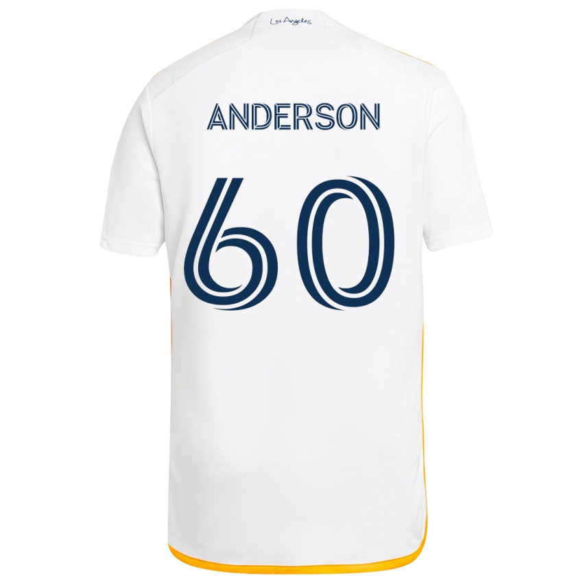 Kinder Nolan Anderson #60 Weiß Gelb Heimtrikot Trikot 2024/25 T-Shirt Schweiz