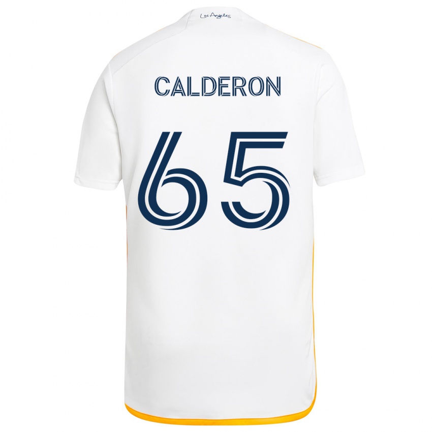 Kinder Juan Calderón #65 Weiß Gelb Heimtrikot Trikot 2024/25 T-Shirt Schweiz