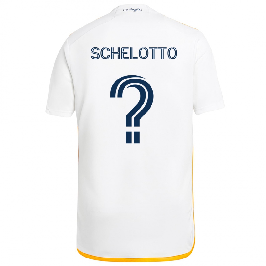 Kinder Nicolas Barros Schelotto #0 Weiß Gelb Heimtrikot Trikot 2024/25 T-Shirt Schweiz