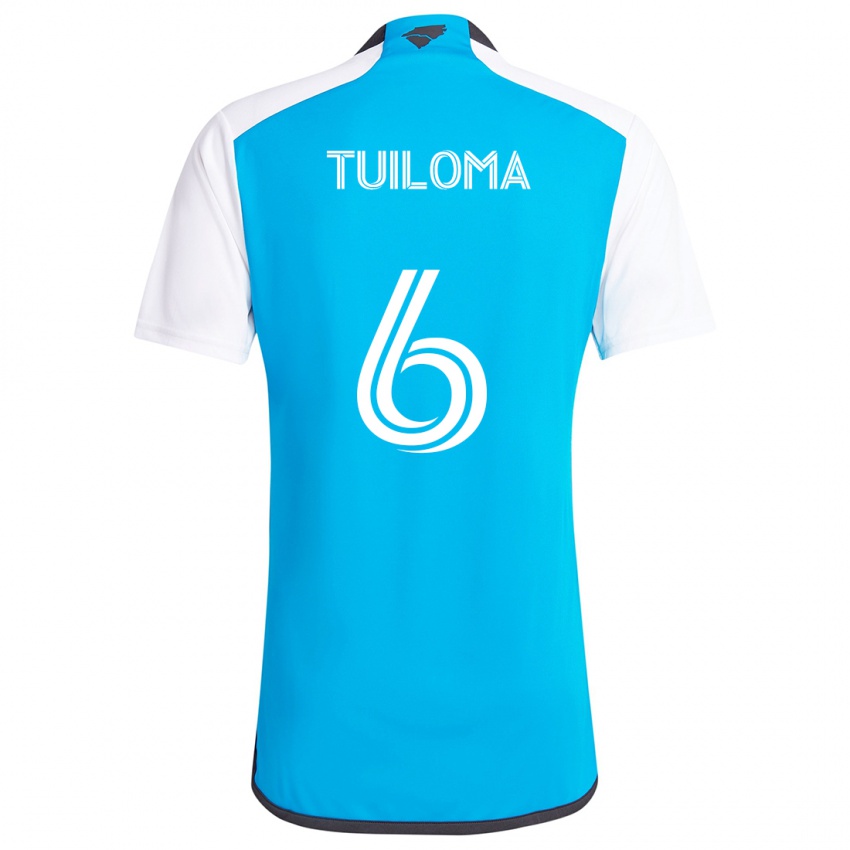 Kinder Bill Tuiloma #6 Blau Weiss Heimtrikot Trikot 2024/25 T-Shirt Schweiz