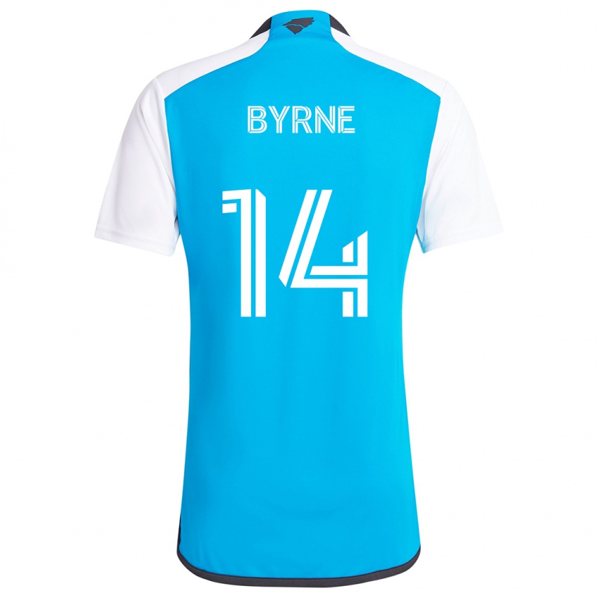 Kinder Nathan Byrne #14 Blau Weiss Heimtrikot Trikot 2024/25 T-Shirt Schweiz