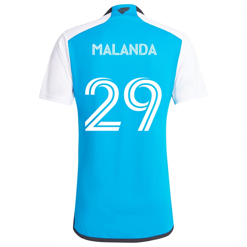 Kinder Adilson Malanda #29 Blau Weiss Heimtrikot Trikot 2024/25 T-Shirt Schweiz