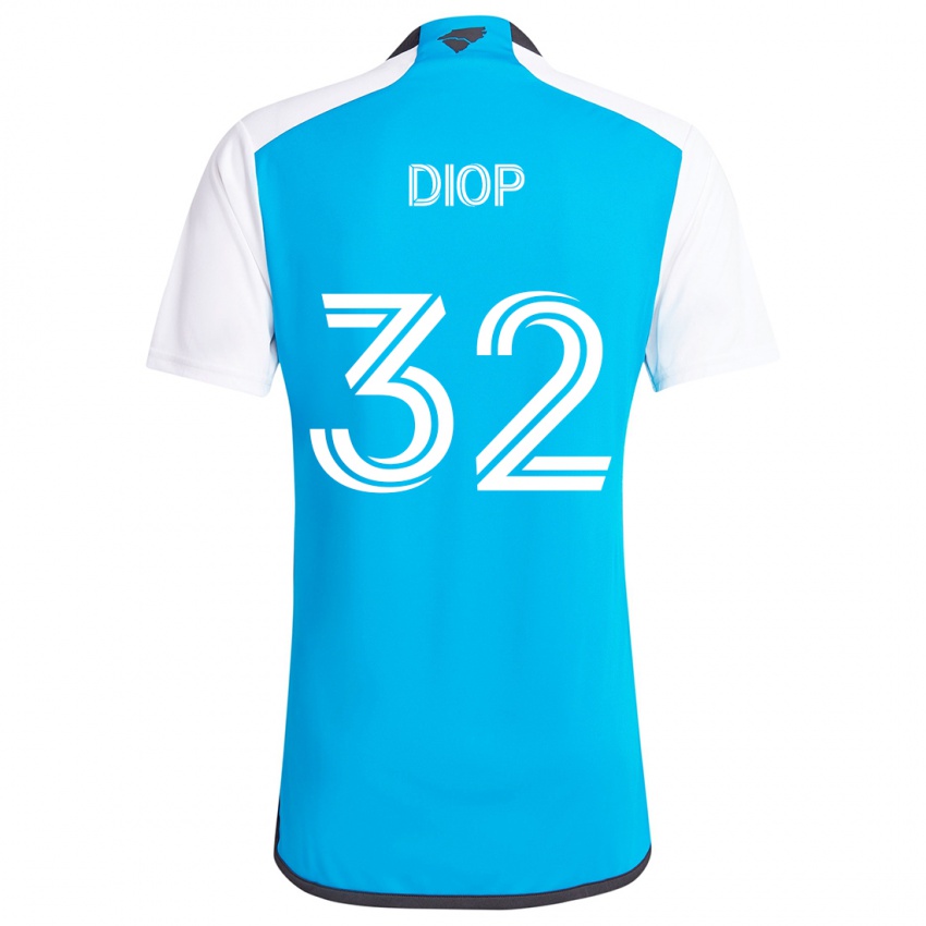 Kinder Hamady Diop #32 Blau Weiss Heimtrikot Trikot 2024/25 T-Shirt Schweiz