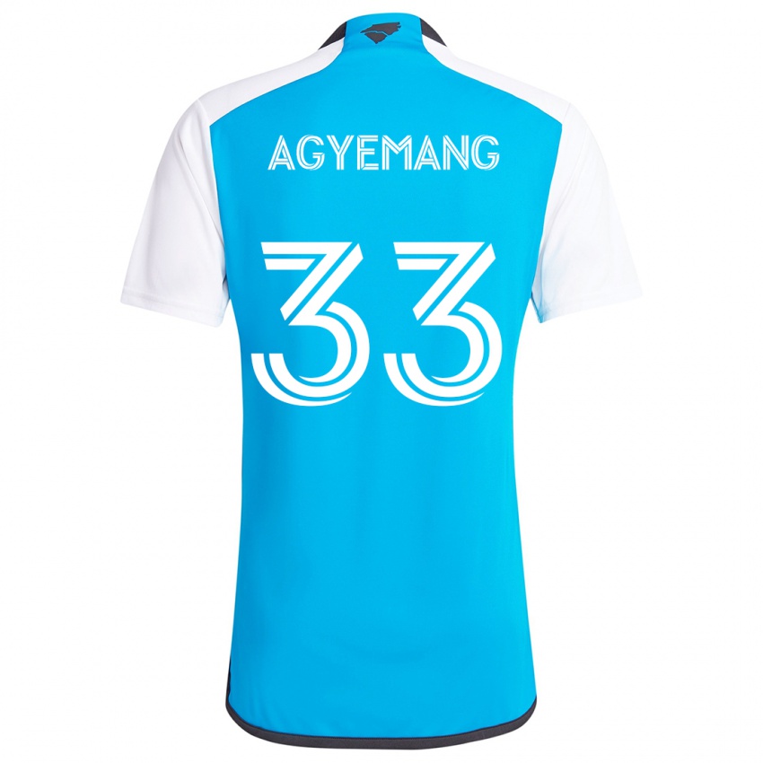 Kinder Patrick Agyemang #33 Blau Weiss Heimtrikot Trikot 2024/25 T-Shirt Schweiz