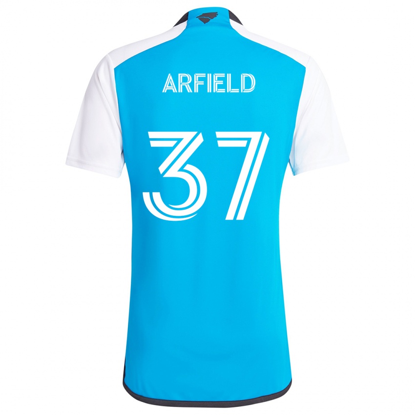 Kinder Scott Arfield #37 Blau Weiss Heimtrikot Trikot 2024/25 T-Shirt Schweiz