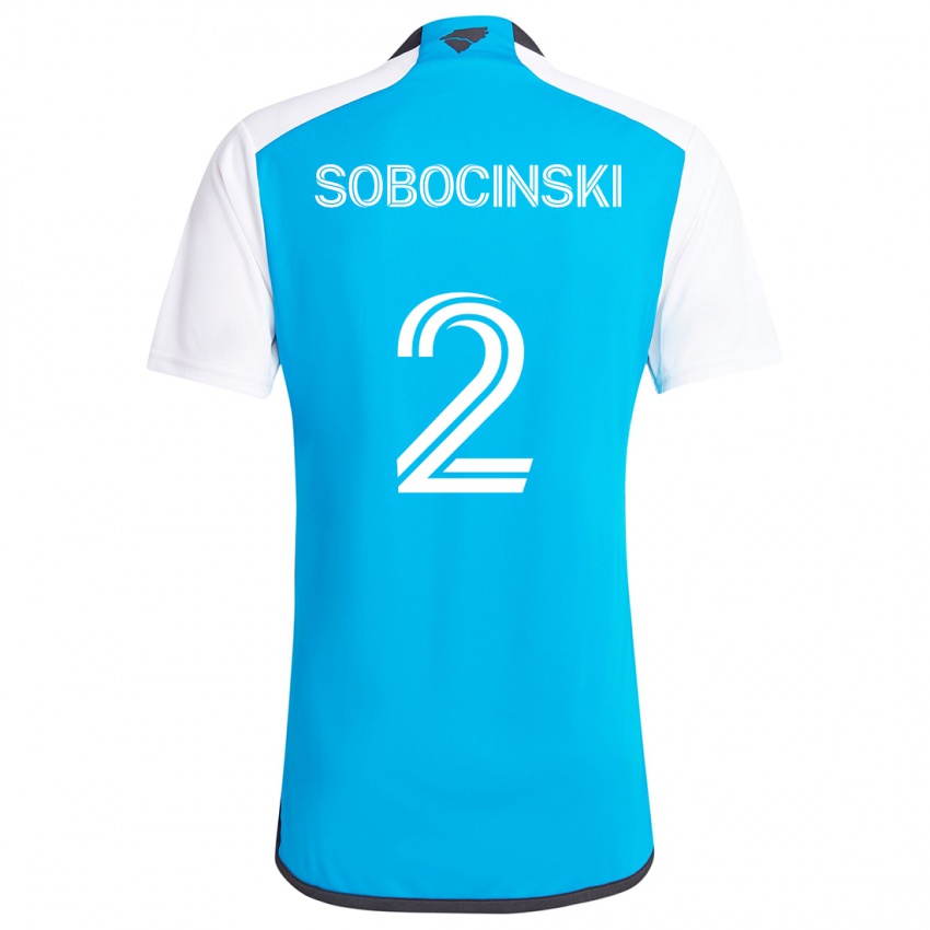 Kinder Jan Sobocinski #2 Blau Weiss Heimtrikot Trikot 2024/25 T-Shirt Schweiz