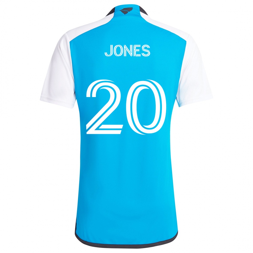 Kinder Derrick Jones #20 Blau Weiss Heimtrikot Trikot 2024/25 T-Shirt Schweiz