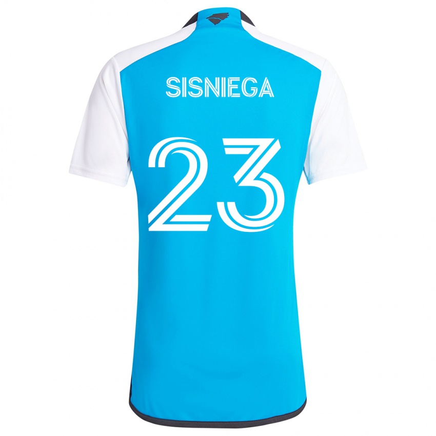 Kinder Pablo Sisniega #23 Blau Weiss Heimtrikot Trikot 2024/25 T-Shirt Schweiz