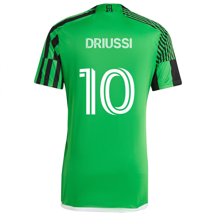 Kinder Sebastián Driussi #10 Grün Schwarz Heimtrikot Trikot 2024/25 T-Shirt Schweiz