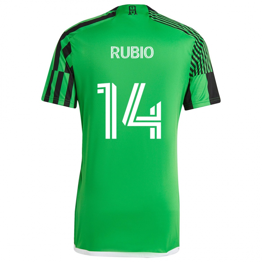 Kinder Diego Rubio #14 Grün Schwarz Heimtrikot Trikot 2024/25 T-Shirt Schweiz